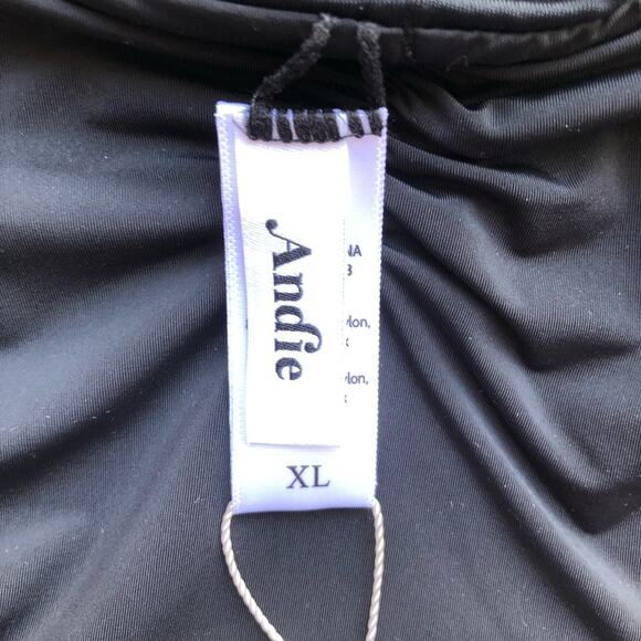 Andie NWT The Symi Sustainable High Leg Cut Low Rise Bikini Bottom Black XL - Picture 9 of 15